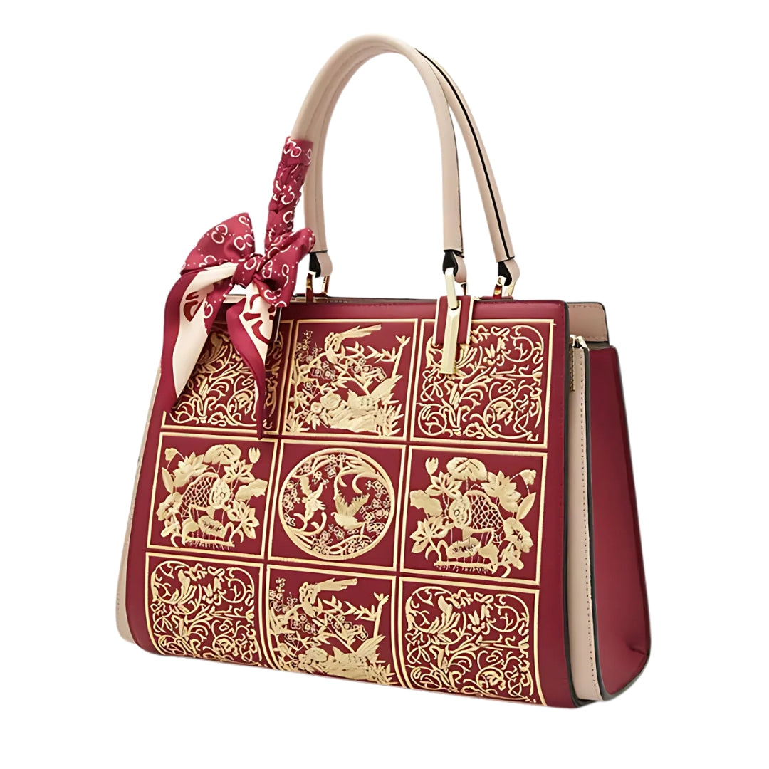 sylvia™ – unik broderi crossbody med sløyfedetalj