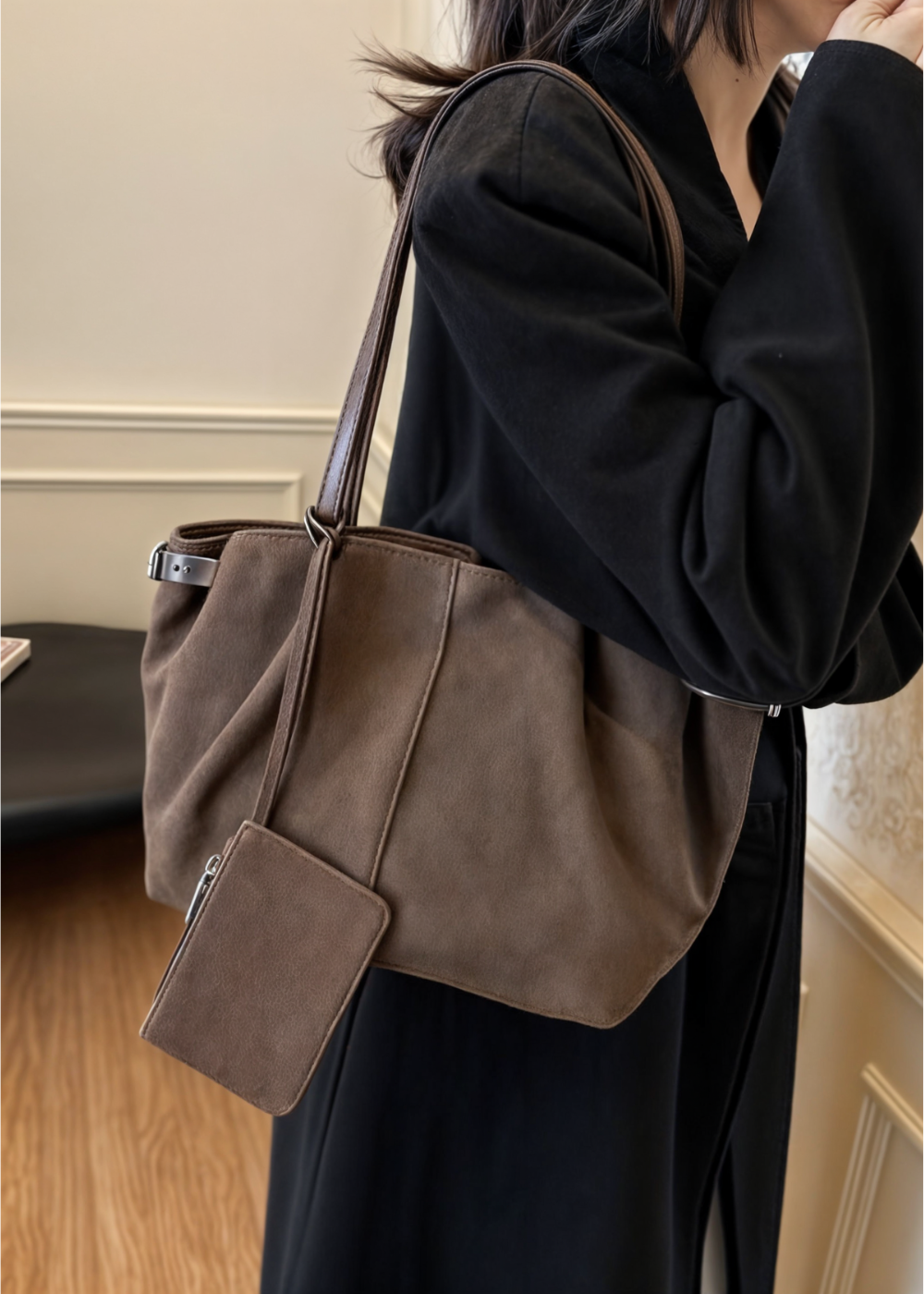 Arden Suede BB Handbag
