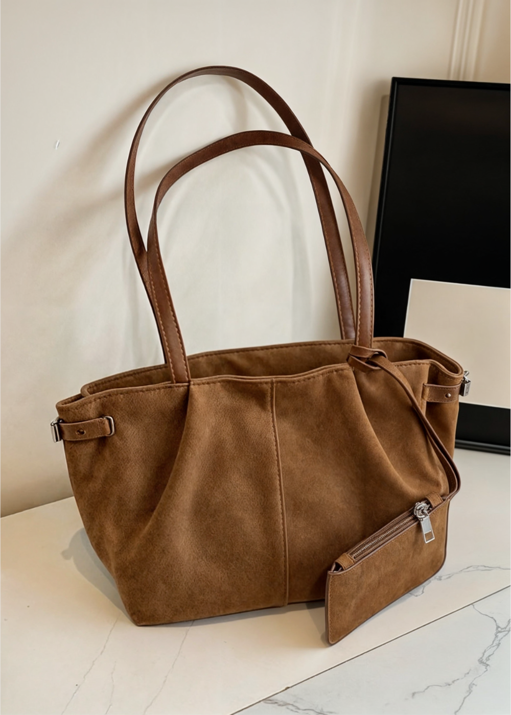 Arden Suede BB Handbag