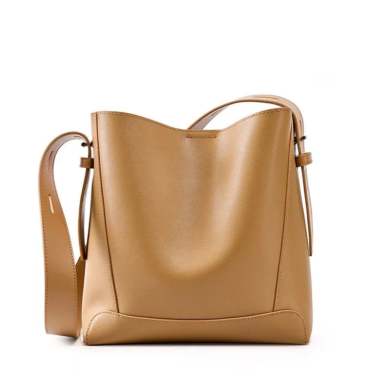 tine™ – Stylish Sand-Colored Shoulder Bag with Belt Handle