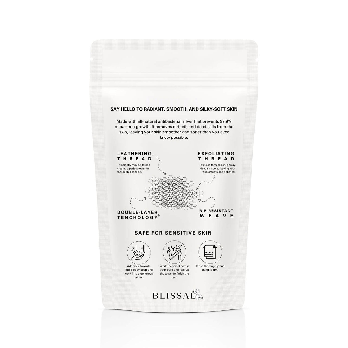 Blissal Exfoliating Antibacterial Shower Towel