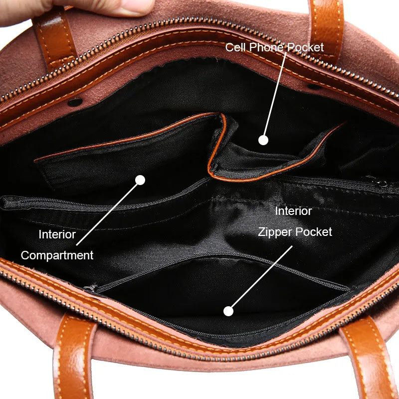 diana™ – klassisk tote bag i skinnimitasjon